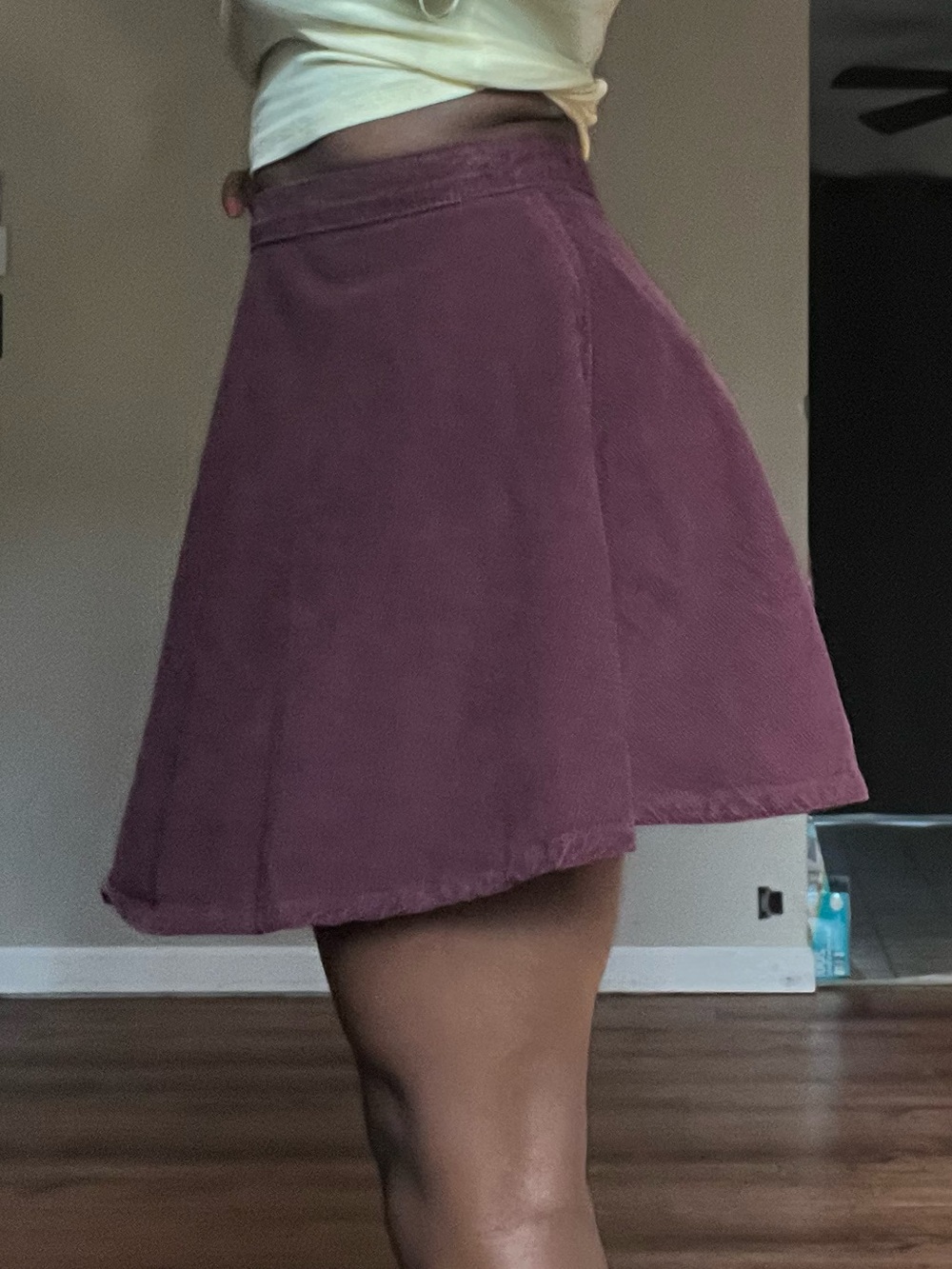 American Apparel Burgundy Circle skirt 100% cotton -Made in the USA